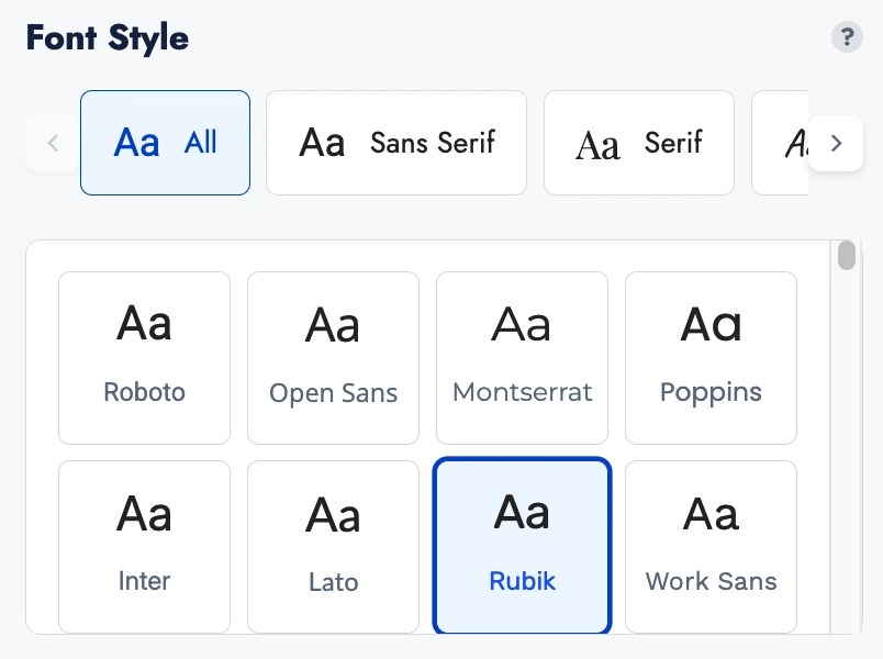 Schriftart & Typografie anpassen