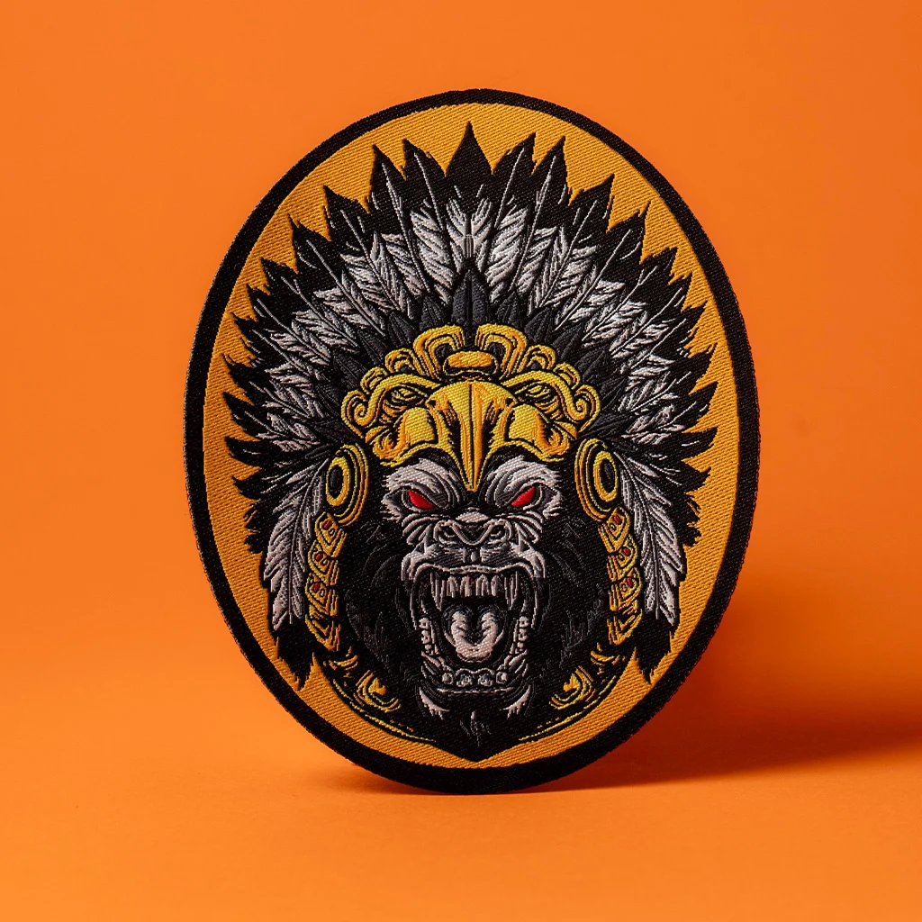 Gorilla Warrior Chief Bestickter Patch – gefertigt von LabelGo
