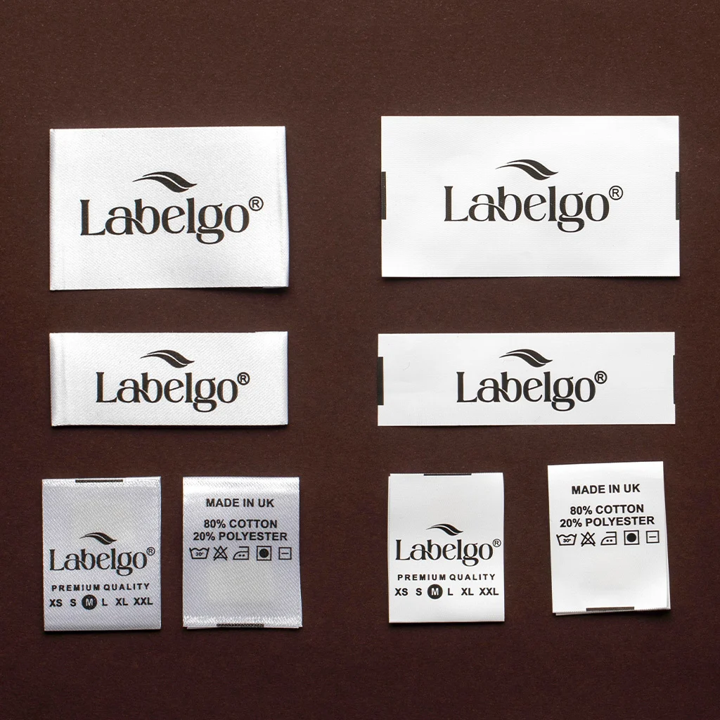Schwarz-Weißes Stoffetiketten-Set – gefertigt von LabelGo